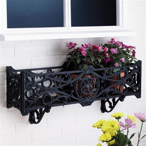 long window box metal|wrought iron window boxes cheap.